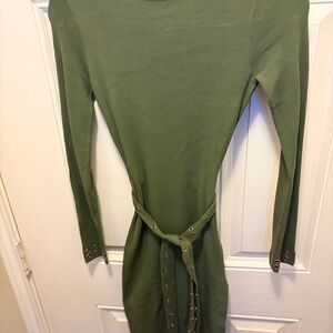 Hera Collection Olive Green Long Sleeve Dress